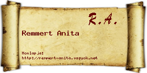 Remmert Anita névjegykártya