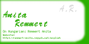 anita remmert business card